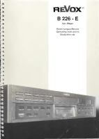 Revox B-226-E-Owners-Manual
